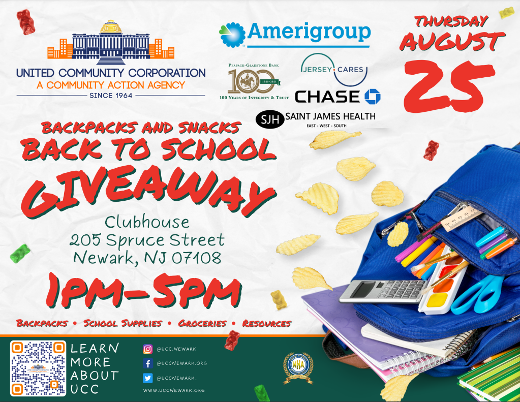 United Community Corp. Hosts Backpack Giveaway at Newark's The Clubhouse