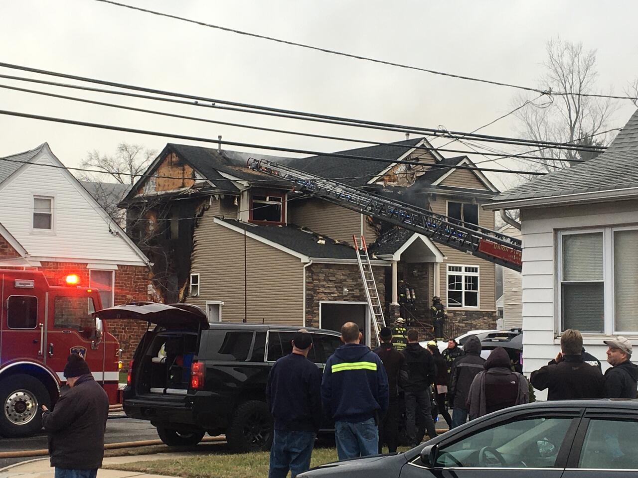 BREAKING UNION: Union Firefighters Battle Two-Alarm House Fire