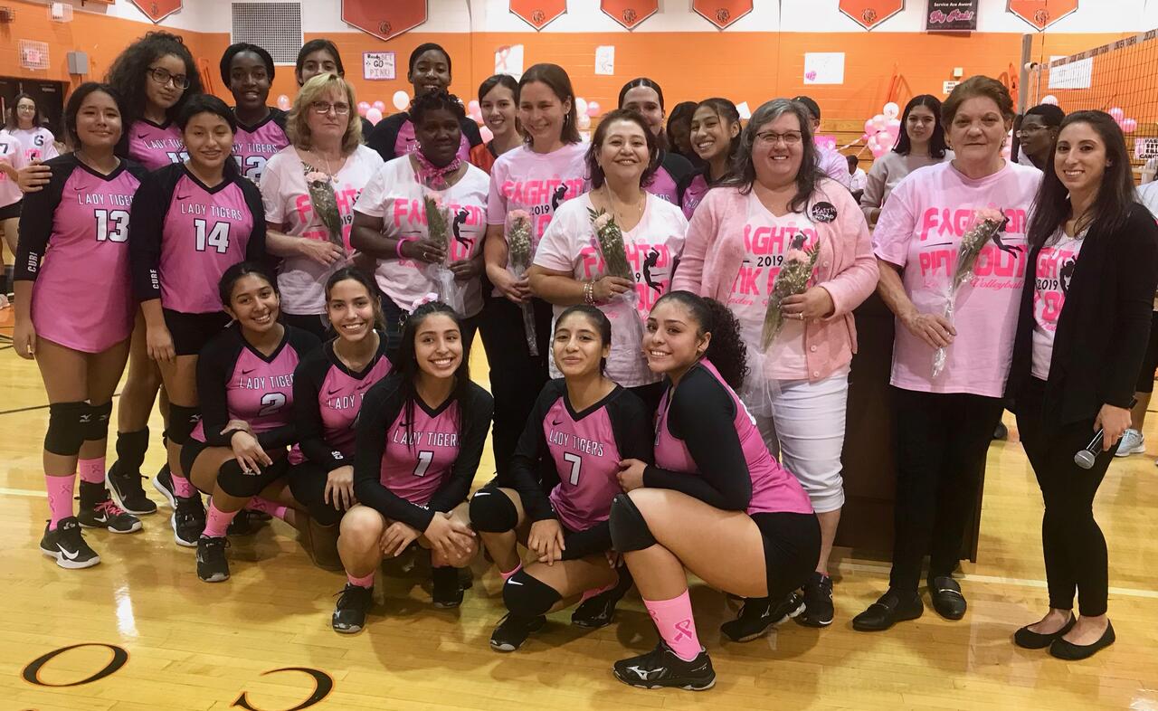 LHS Volleyball and DECA raise more than $2400 for Breast Cancer Awareness  Month