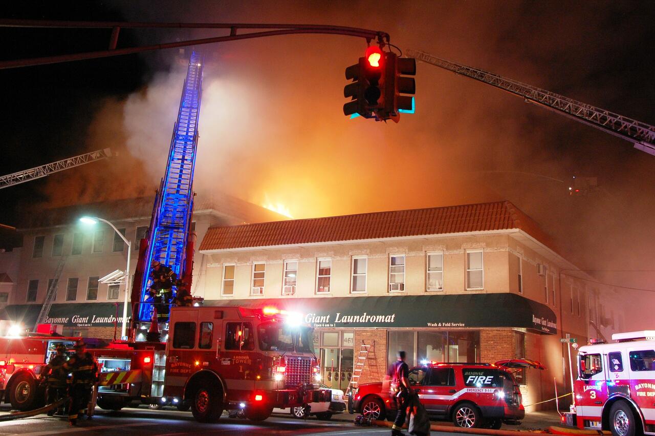 Six Alarm Fire Rips Through Homes, Business In Bayonne; Firefighters ...