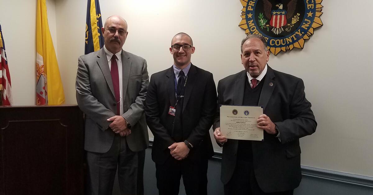 Military Veterans Serving At The Morris County Prosecutor’s Office Honored