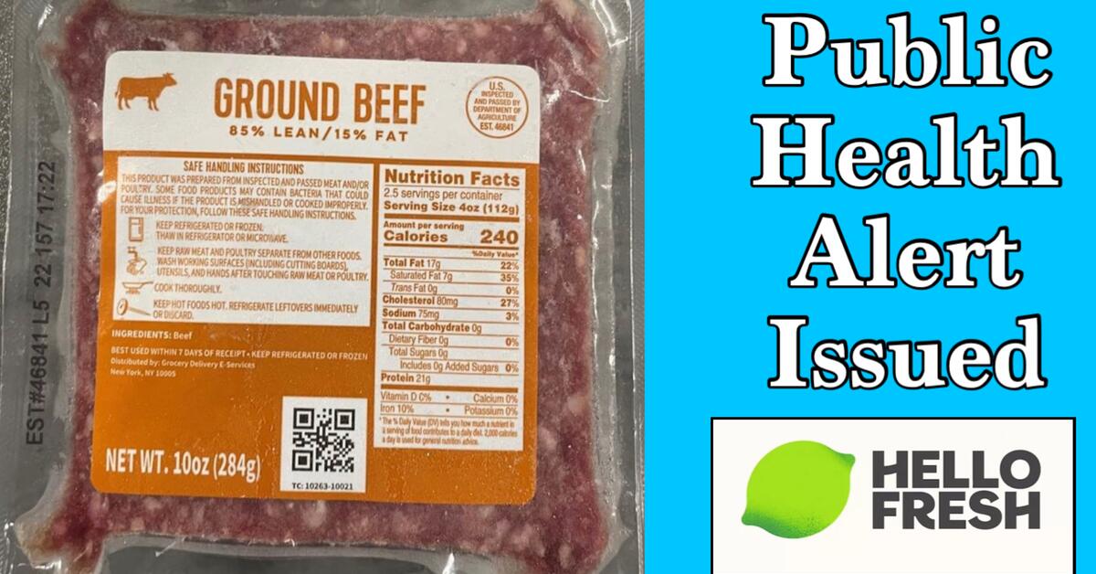 Public Health Alert Issued Ground Beef In Hellofresh Meal Kits Due To ...